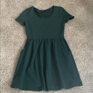 Green springtime dress